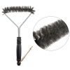12 Inch BBQ Wire Grill Brush Triangular Stainless