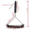 12 Inch BBQ Wire Grill Brush Triangular Stainless