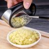 Anual Stainless Steel Rocker Garlic Press Mincer Tool Kitchen Gadgets