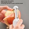 3 In 1 Multifunctional Rotary Paring Knife 360 Rotating Stainless Steel Peeler