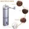 Hand Crank Conical Burr Grinder Stainless Steel for Coffee Beans or Pepper Corn