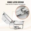 VEVOR Chafing Dish Buffet Set, 8 Qt Stainless Chafer with 6 Pans, Rectangle Catering Warmer Server with Lid Water Pan Folding Stand