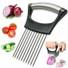 Stainless Steel Onion Holder Slicer Vegetable Tool, Kitchen Gadget