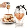 1pc Honey or Syrup Dispenser; No Drip; Jar With Storage Stand; 8oz Capacity