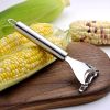 1pc Stainless Steel Corn Planer; Cob Peeler Kitchen Tool With Ergonomic Handle