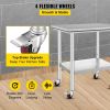 VEVOR Stainless Steel Work Table with Wheels 24 x 30 Heavy Duty for Home - Commercial Kitchen Business