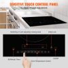 VEVOR Electric Cooktop, 2 Burners, 12'' Induction Stove Top, Built-in Magnetic 1800W, 9 Heating Level Multifunctional
