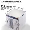 VEVOR Food Dehydrator Machine, 10 Stainless Steel Trays, 1000W Electric Food Dryer with Digital Adjustable Timer & Temperature