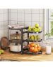 6-layer Pot And Lid Sorting Rack, Adjustable for Under The Cabinet, Kitchen Organization And Storage, Black