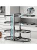 8 Tier Pots and Pans Lid Organizer Holder, Adjustable for Under Cabinet, Rack for Kitchen Storage