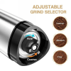 Hand Crank Conical Burr Grinder Stainless Steel for Coffee Beans or Pepper Corn