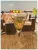 Palm Tree V Shaped Plastic Wine Glasses Set of 4 (14oz), BPA Free Acrylic Unbreakable