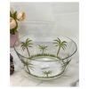 Palm Tree Acrylic Serving Bowl, Unbreakable Large Plastic  BPA Free, Soup, Salad, Snacks
