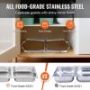 VEVOR Chafing Dish Buffet Set, 8 Qt Stainless Chafer with 6 Pans, Rectangle Catering Warmer Server with Lid Water Pan Folding Stand