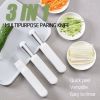 3 In 1 Multifunctional Rotary Paring Knife 360 Rotating Stainless Steel Peeler