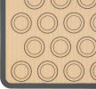 2-pack of non-stick silicone baking mats with cookie template for easy and reliable baking
