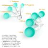 8Pcs Plastic Measuring Cups and Spoon, Set Kitchen Utensil Tools