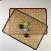 2-pack of non-stick silicone baking mats with cookie template for easy and reliable baking