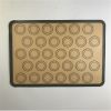 2-pack of non-stick silicone baking mats with cookie template for easy and reliable baking