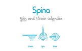 Spina | Easy-To-Use Salad Spinner | Non-Scratch, Nylon Spinning Colander with Collapsible Handle |  Green