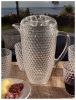 2.5 Quarts Plastic Pitcher with Lid, Diamond Cut Unbreakable with Spout BPA Free