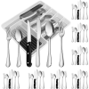 49-Piece Kitchen Silverware Set for 8 with Flatware Drawer Organizer, Durable Stainless Steel Cutlery Mirror Polished Tableware