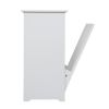 Trash Can Cabinet with Adjustable Door Tilted Angles;  Kitchen Garbage Bin Holder, White