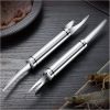 2pcs; 5 In 1 Multifunctional Shrimp Line Fish Maw Knife; Stainless Steel Portable Cleaner; Fish Scale Planer