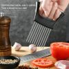 Stainless Steel Onion Holder Slicer Vegetable Tool, Kitchen Gadget