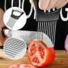 Stainless Steel Onion Holder Slicer Vegetable Tool, Kitchen Gadget