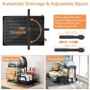 2-Tier Dish Drying Rack for Kitchen Counter Space Saving Rustproof with Drainboard Detachable Set