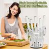 Kitchen Knife Set, 7-Pieces Stainless Steel Knives with Block,