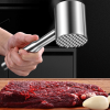 Meat Masher Stainless Steele Hammer Tool, Cube Steak Maker Meat Beater Tenderizing Mallet