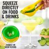Metal 2-In-1 Lemon Lime Squeezer - Max Extraction Manual Citrus Juicer