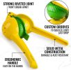 Metal 2-In-1 Lemon Lime Squeezer - Max Extraction Manual Citrus Juicer