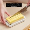 1pc Kitchen Butter Preservation Box, Easy Slice into Pats, Dividable Pan With Lid
