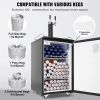 VEVOR Beer Kegerator, Dual Tap Dispenser, Full Size Keg Refrigerator With Shelves, CO2 Cylinder, Drip Tray & Rail, 32¬∞F- 50¬∞F Temperature
