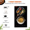 VEVOR Electric Cooktop, 2 Burners, 12'' Induction Stove Top, Built-in Magnetic 1800W, 9 Heating Level Multifunctional