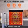 VEVOR Food Dehydrator Machine, 10 Stainless Steel Trays, 1000W Electric Food Dryer with Digital Adjustable Timer & Temperature