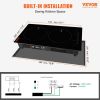 VEVOR Electric Cooktop, 2 Burners, 12'' Induction Stove Top, Built-in Magnetic 1800W, 9 Heating Level Multifunctional