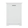 Trash Can Cabinet with Adjustable Door Tilted Angles;  Kitchen Garbage Bin Holder, White