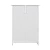 Trash Can Cabinet with Adjustable Door Tilted Angles;  Kitchen Garbage Bin Holder, White