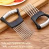Stainless Steel Onion Holder Slicer Vegetable Tool, Kitchen Gadget