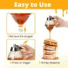 1pc Honey or Syrup Dispenser; No Drip; Jar With Storage Stand; 8oz Capacity