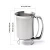 1pc Handheld Stainless Steel Batter Dispencer; Cupcake or Pancake