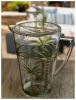 2.75 Quarts Water Pitcher with Lid, Palm Tree Design Unbreakable Plastic, with Spout BPA Free