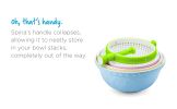 Spina | Easy-To-Use Salad Spinner | Non-Scratch, Nylon Spinning Colander with Collapsible Handle |  Green