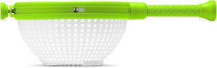 Spina | Easy-To-Use Salad Spinner | Non-Scratch, Nylon Spinning Colander with Collapsible Handle |  Green