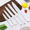 Kitchen Knife Set, 7-Pieces Stainless Steel Knives with Block,