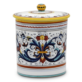 RICCO DERUTA Canisters (Size: 6 DIAM. X 7.5 HIGH (With Lid) (Dimensions measured in Inches))